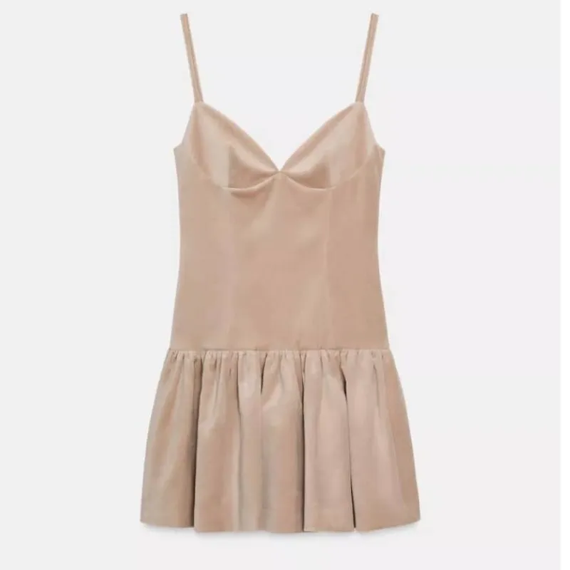 Vestido estilo gamuza