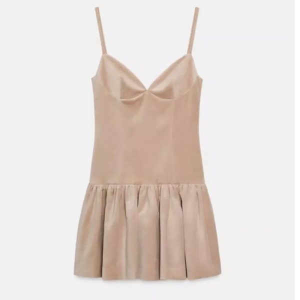 Vestido estilo gamuza