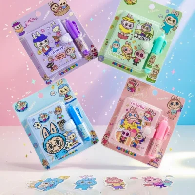 Mini Libreta Con Lapicero Temática Labubu