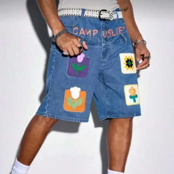 Shorts mezclilla doble faja de Parches