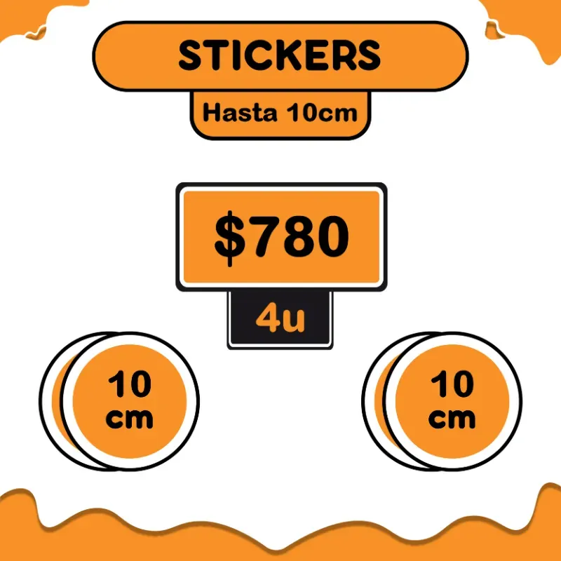 4 Stickers 10cm