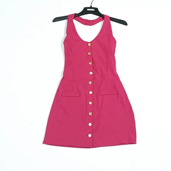 Vestido corto cuello halter