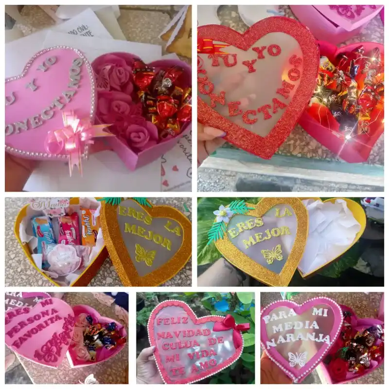 Caja de bombones con tapa