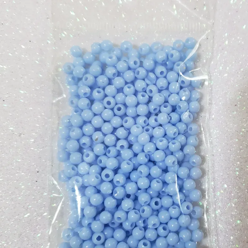 Perla sintética de 4mm color azul