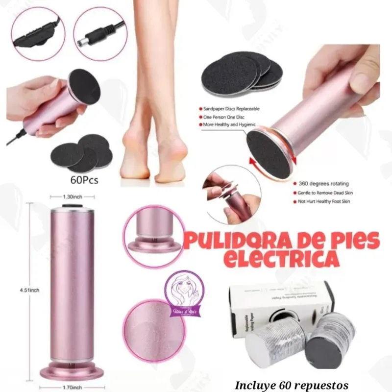 Pulidor de callos con 60 repuestos