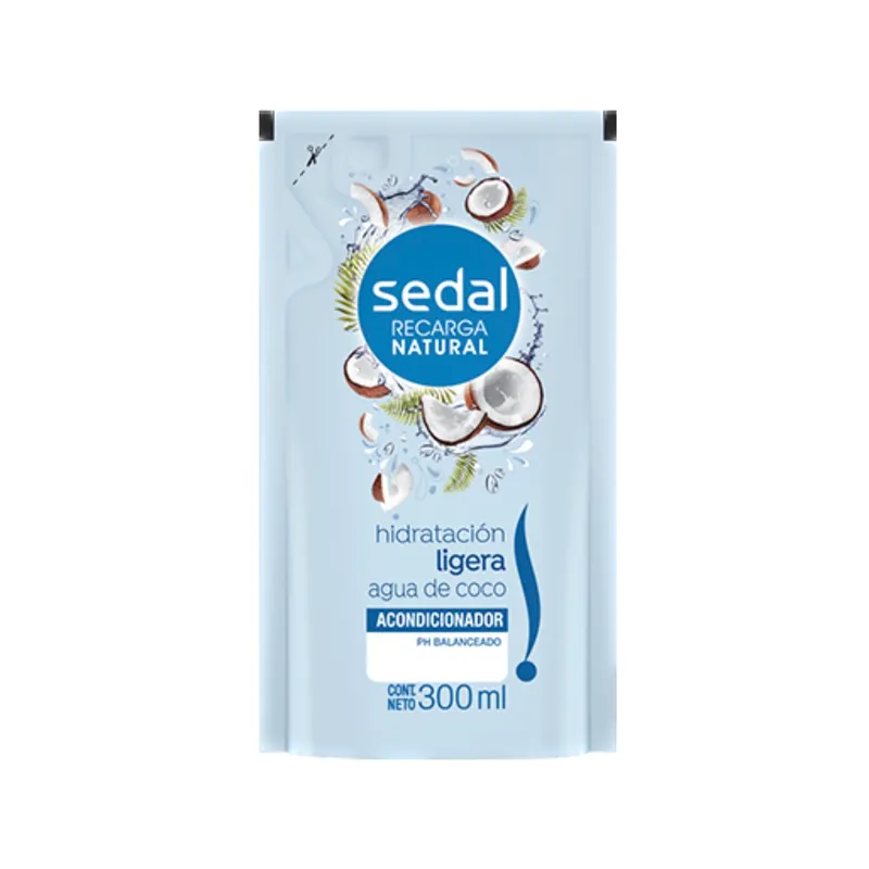 Acondicionador Sedal Recarga Natural Hidratación Ligera Agua de Coco
