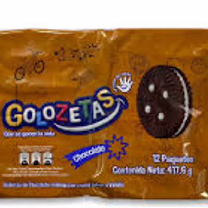 Paquete de galletas dulces de chocolate.
