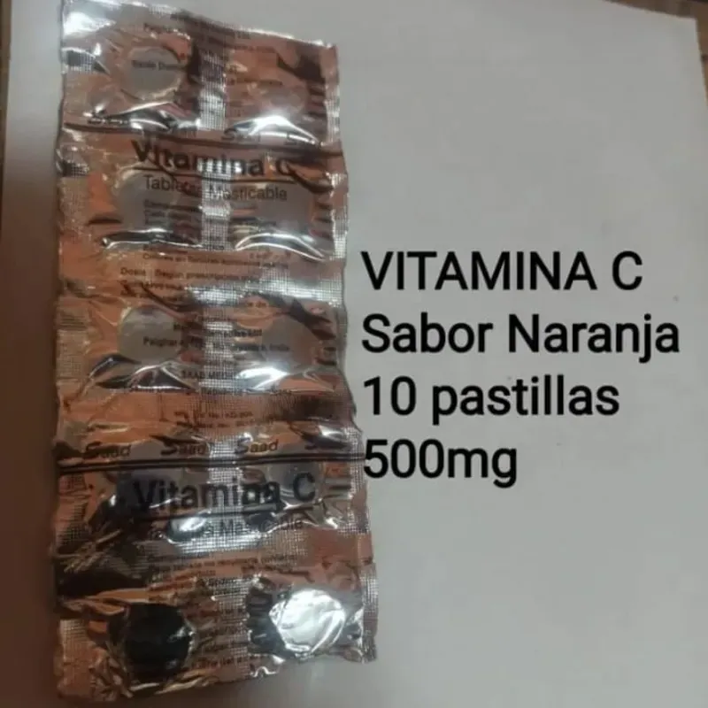  Vitamina C con Sabor a Naranja (10 tab de 500 mg)