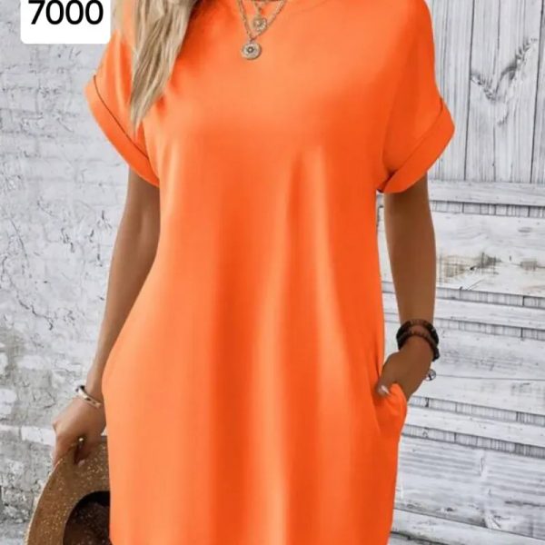 Vestido pulover naranja