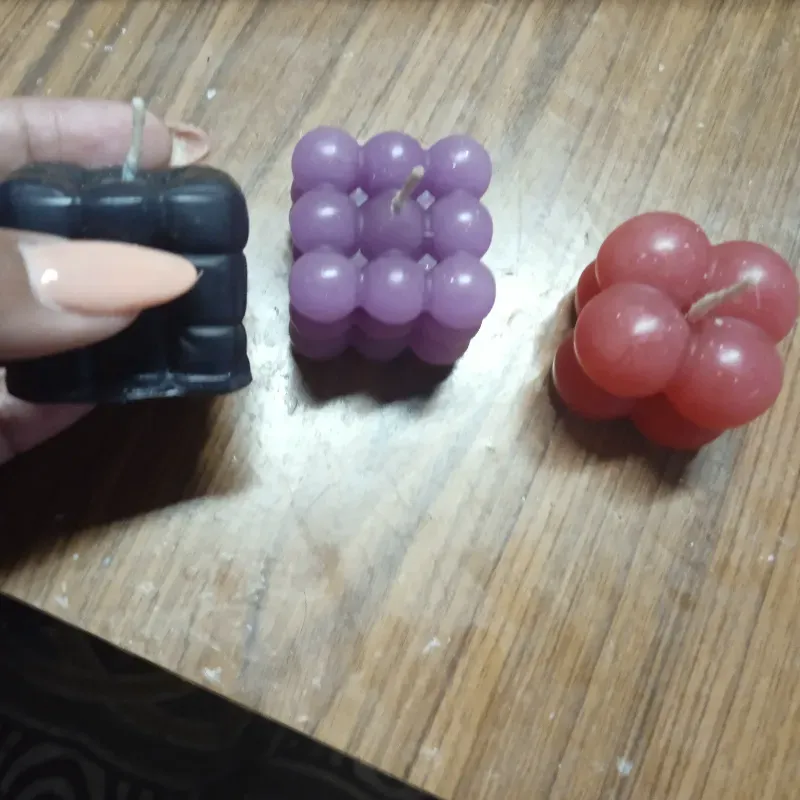 Estuche de 3 velas de cubos y Rubick