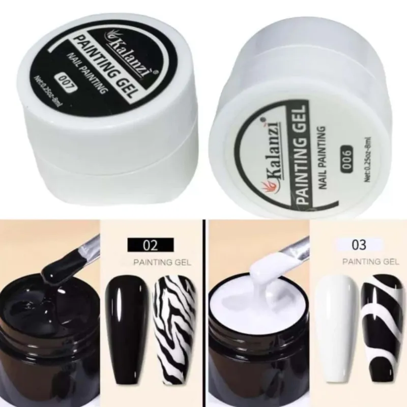 Pareja de Painting Gel Negro y Blanco