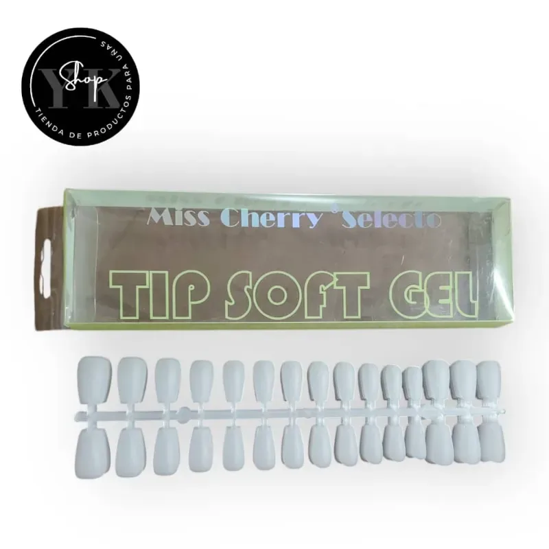 Caja de 300 uñas soff gel cuadradas cortas