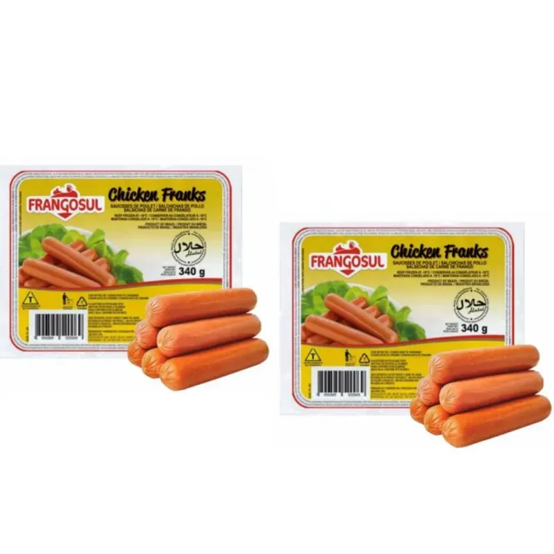 2 paquetes de salchichas x 3 USD