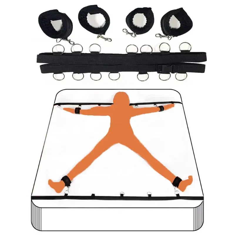 Set BDSM esposas atadas a la cama