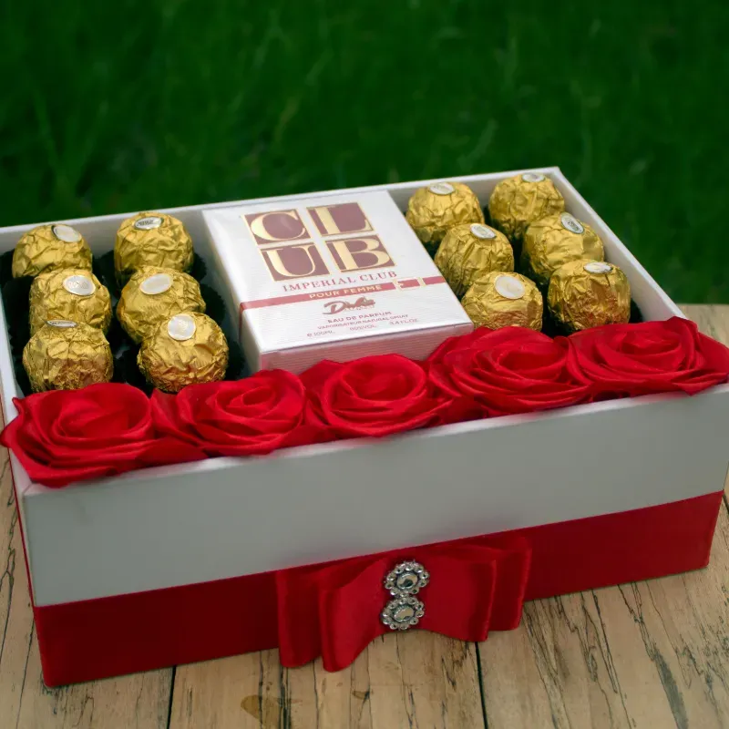 Caja con rosas