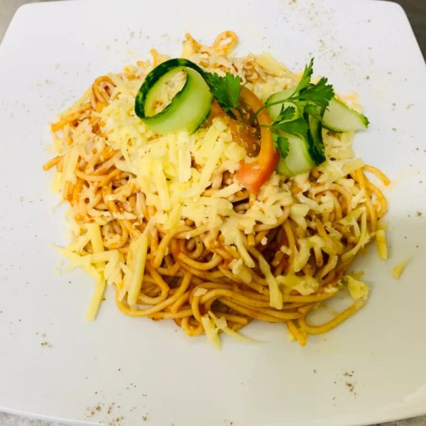 Espaguetis con queso