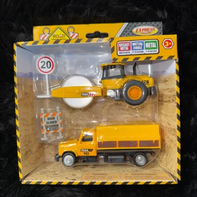 Grúa ️ y aplanadora