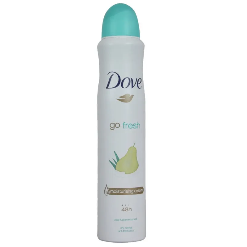 Dove desodorante spray Go Fresh pera y Aloe Vera.