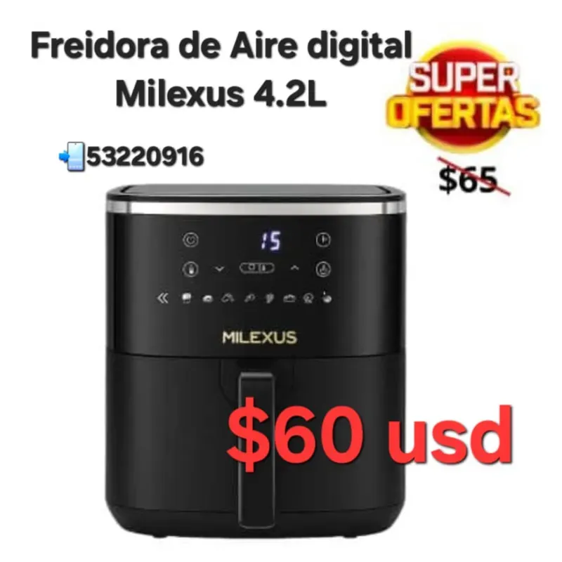 Freidora de Aire Milexus 4.2L digital Milexus