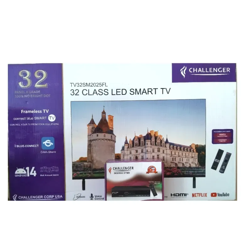 SMART TV 32" + caja decodificadora HD