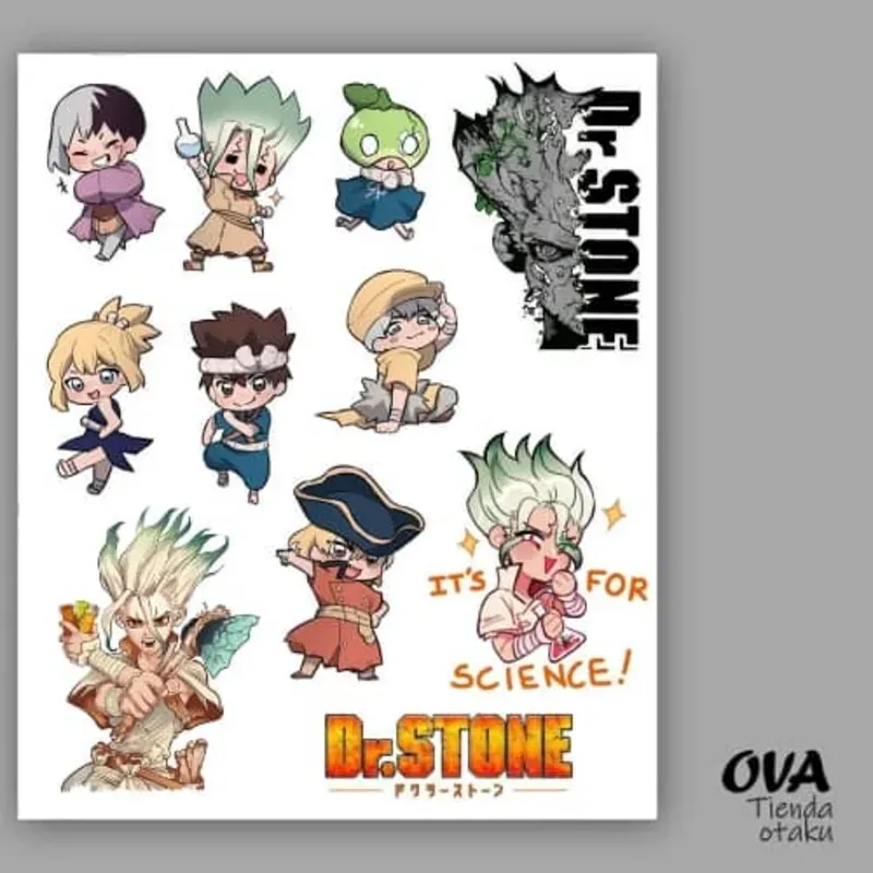  Pack de stickers Dr. Stone