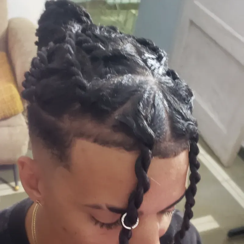 Twist masculinas con kanekalon