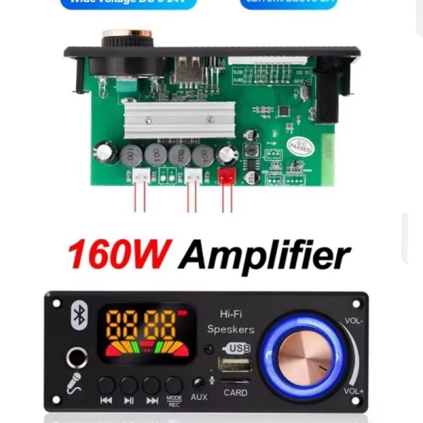 Amplificador de 160W con Decodificador MP3 y Bluetooth 5.1