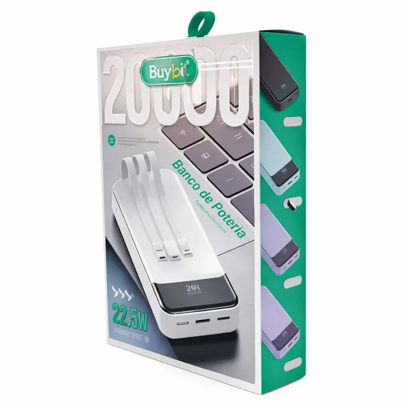PowerBank BUYITI 20,000 mha 22.5W Carga Rapida