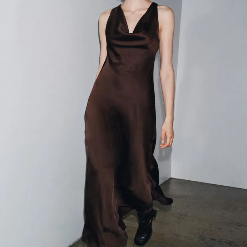 Vestido Satinado largo