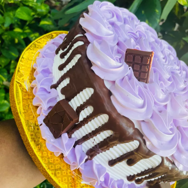 Pastel de 22 cm de diámetro con chocolate