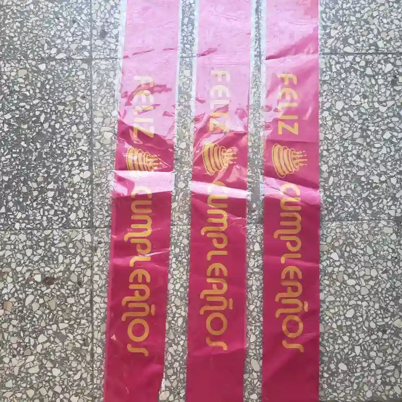 Banda Feliz cumpleaños rosa fucsia