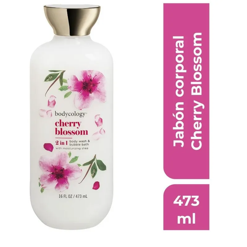 Body Wash y Baño de Burbujas Bodycology Cherry Blossom 473 ml