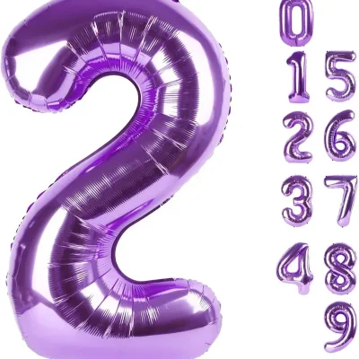 Globo foil número 2 morado