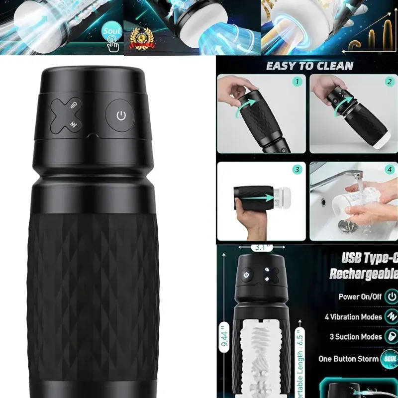 Masturbador masculino 3 en 1