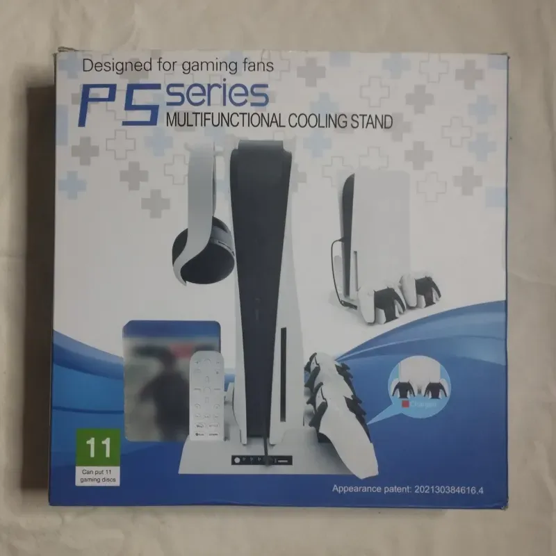 Base de Carga Dual Multifuncional con Enfriamiento para PS5 Fat/PS5 Fat digital