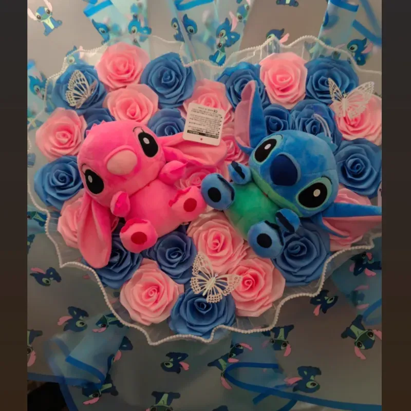 3D Ramo de Stitch y Angela