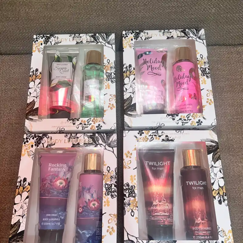 Set de colonia y crema de la piel