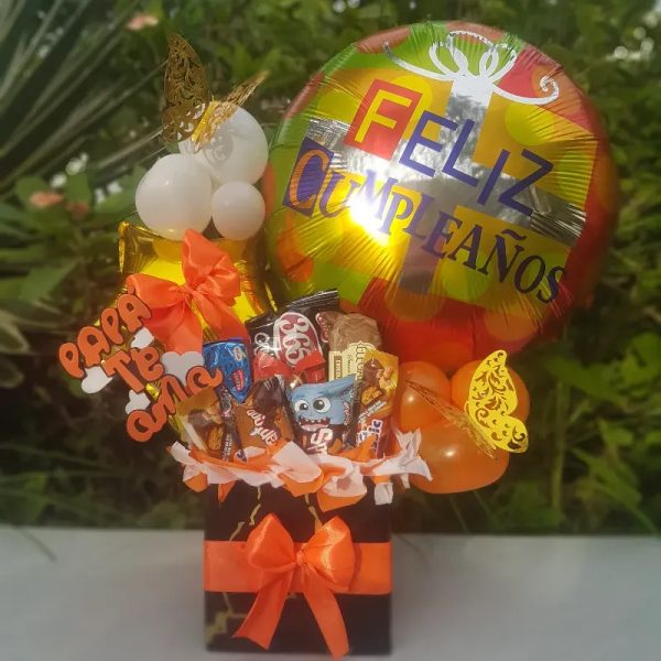 Caja cuadrada de feliz cumpleaños