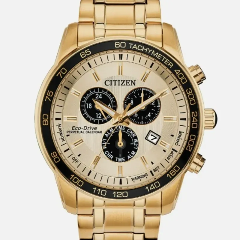 Citizen Ecodrive Perpetual Calendar 44 mm gold watch mens