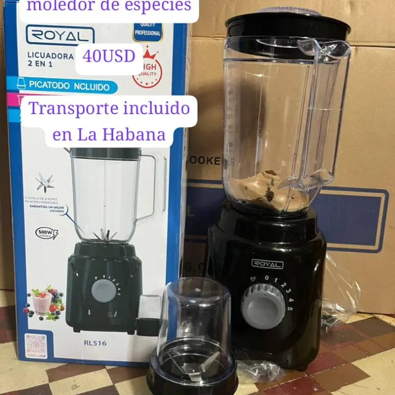Licuadora Royal 1,5 litros con moledor de especias