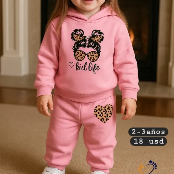 Conjunto abrigado para niñas 16