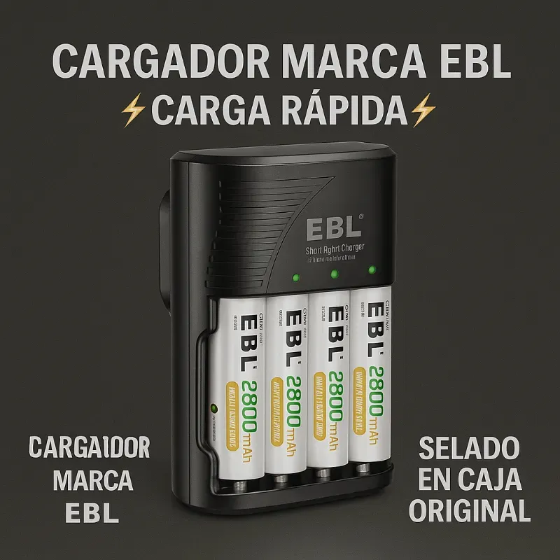  Cargador Profesional EBL de Carga Rápida