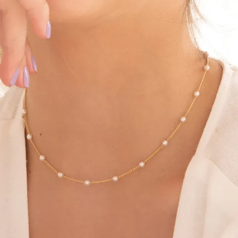 Choker Perlas + aretes