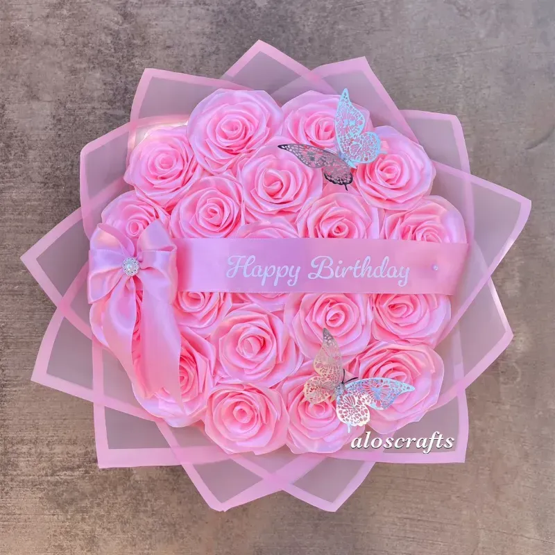 Ramo buchón rosa mediano