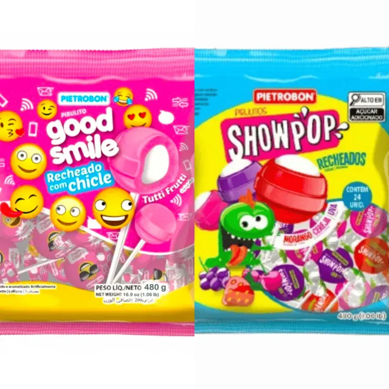 Paquetes de Chupa Chupas Rellenos de Chicle 480g