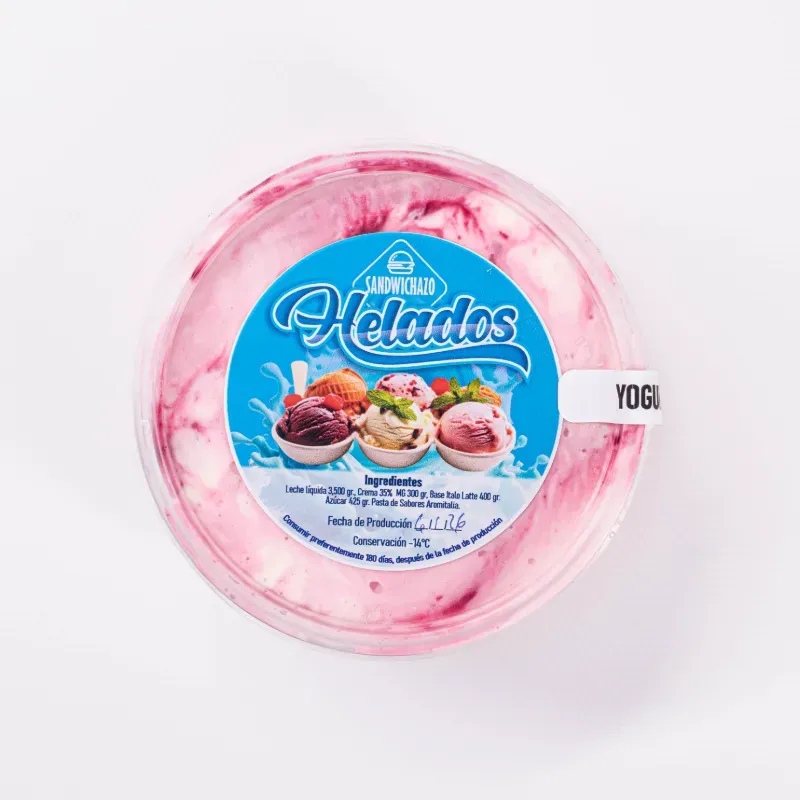 Pote de Helado Yogurt con Variegato de Amarena 16oz