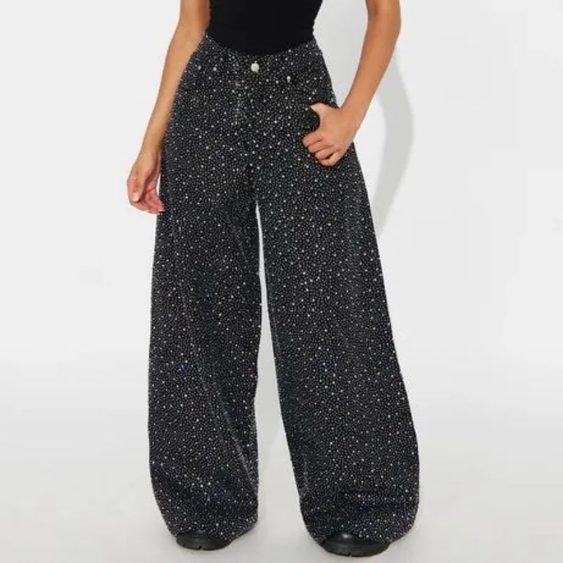 Jean negro con piedritas