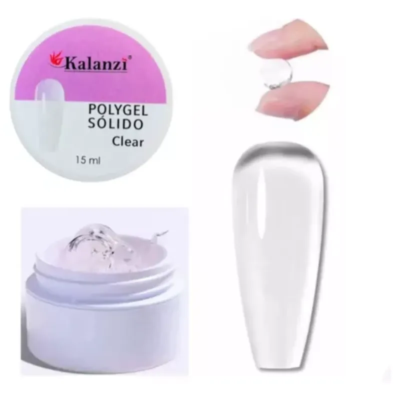 Polygel sólido transparente