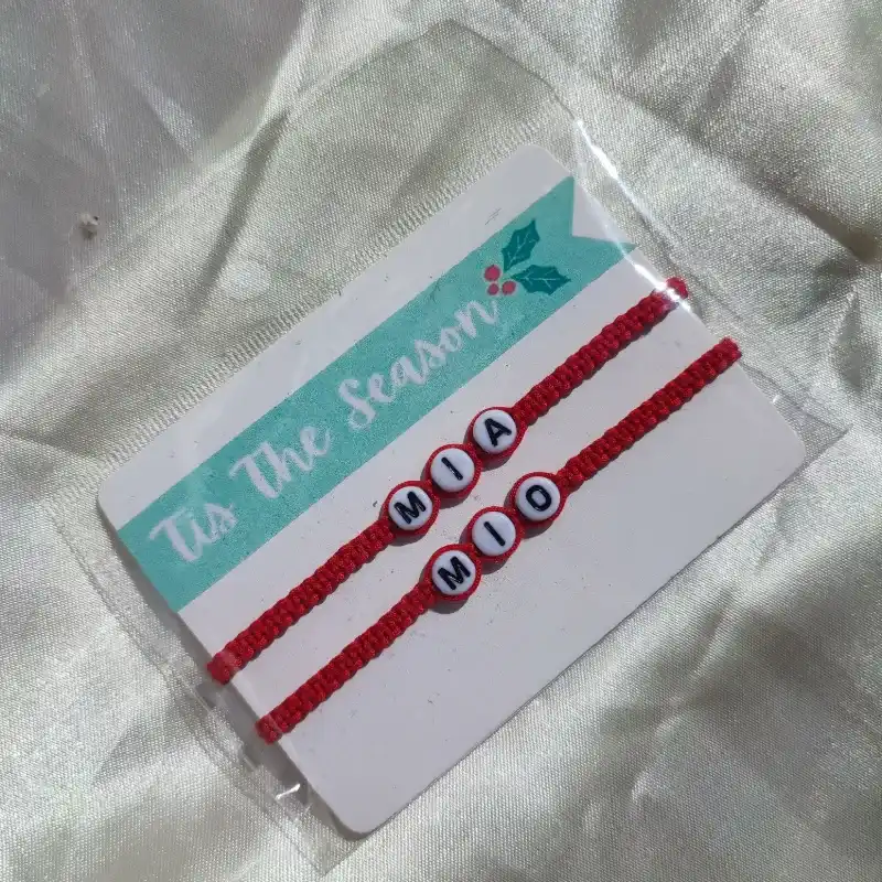 Pareja de pulceras personalizadas