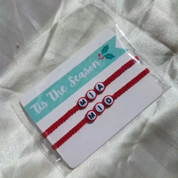 Pareja de pulceras personalizadas